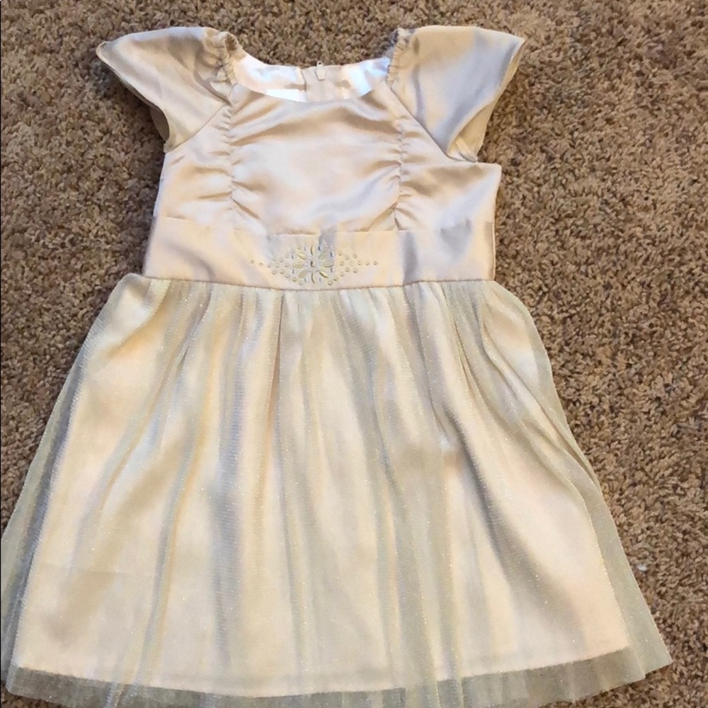 Girls champagne colored formal dress